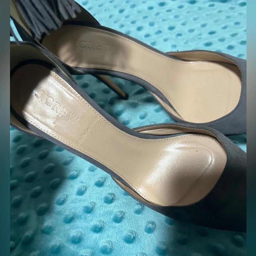 J. Crew Gray Women's Heels with Fringe